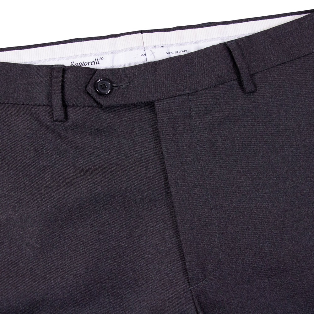 Loro Piana‎ Santorelli Roma Mens 34x28.5 Charcoal Wool Dress Pants Made in Italy